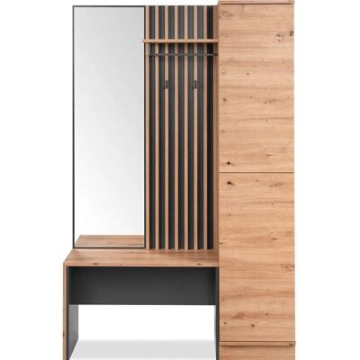 Flavia - Vestiaire 122 - Gris chêne - 2 portes - Armoire - Publicité Flavia - Vestiaire 122 - Gris chêne - 2 portes - Armoire - Publicité