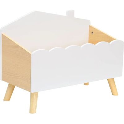Sweeek Coffre de rangement pour enfants - Azur, Blanc - 58x28x44.5 cm - Publicité Sweeek Coffre de rangement pour enfants - Azur, Blanc - 58x28x44.5 cm - Publicité