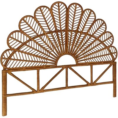 Sweeek Tête de lit en rotin naturel - Style bohème - 140x6x115cm - Publicité Sweeek Tête de lit en rotin naturel - Style bohème - 140x6x115cm - Publicité