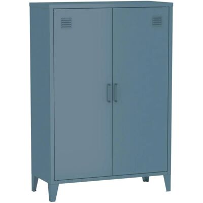 Sweeek Armario Industrial Azul Oscuro Soho - 75x33x110 cm Sweeek Armario Industrial Azul Oscuro Soho - 75x33x110 cm