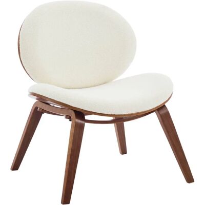 SWEEEK Fauteuil Relax Bois Courbé Noyer - Siège Reclinable - Publicité SWEEEK Fauteuil Relax Bois Courbé Noyer - Siège Reclinable - Publicité