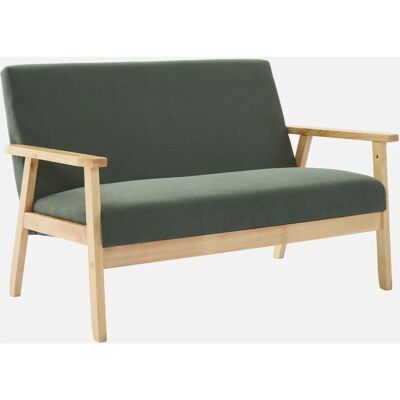 Sweeek Isak Kaki Canapé 2 Places Velours - Sofa-banco - Publicité Sweeek Isak Kaki Canapé 2 Places Velours - Sofa-banco - Publicité