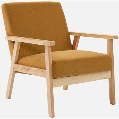 Sweeek Isak Mostaza Sillón Escandinavo de Terciopelo - Sillón Sweeek Isak Mostaza Sillón Escandinavo de Terciopelo - Sillón