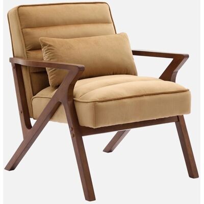 Sweeek Antoine Camel Sillón Escandinavo de Terciopelo Sweeek Antoine Camel Sillón Escandinavo de Terciopelo