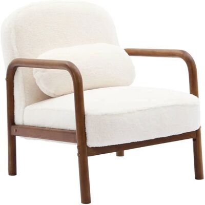 Sweeek Amelie Crema - Sillón escandinavo con acabado natural Sweeek Amelie Crema - Sillón escandinavo con acabado natural