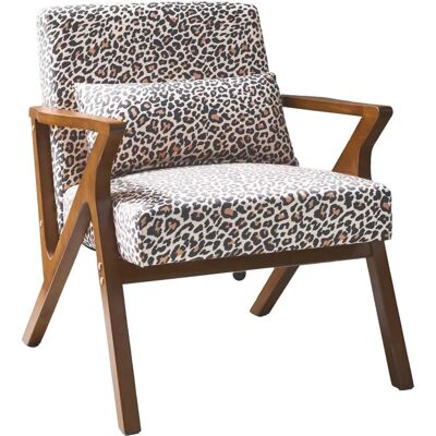 Sweeek Sillón escandinavo estampado de leopardo - Edición limitada Sweeek Sillón escandinavo estampado de leopardo - Edición limitada