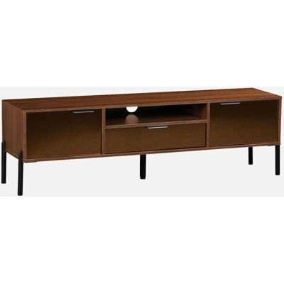 Mueble de TV vintage nogal Sweeek - Glassy - 151.5x38x44.7 cm Mueble de TV vintage nogal Sweeek - Glassy - 151.5x38x44.7 cm