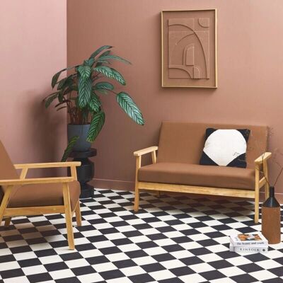 Sofá de terciopelo escandinavo SWEEEK Isak - 2 plazas y sillón Sofá de terciopelo escandinavo SWEEEK Isak - 2 plazas y sillón
