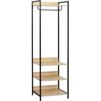 Armario Modular Clever - 3 Estantes - Negro - 60x48x190 cm Armario Modular Clever - 3 Estantes - Negro - 60x48x190 cm