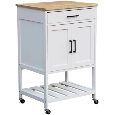 Armoire de cuisine Sweeek Bendor - Bois de pin, Blanc, 100x60x89 cm - Publicité Armoire de cuisine Sweeek Bendor - Bois de pin, Blanc, 100x60x89 cm - Publicité