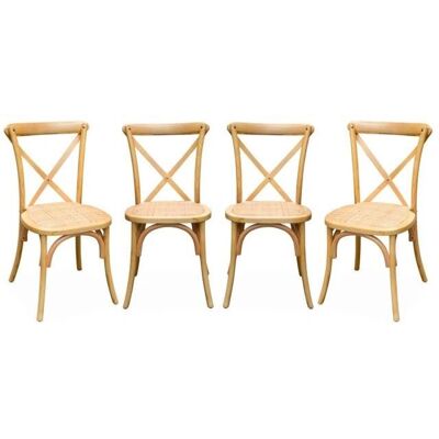 Sweeek Chaises de Bistro Vintage en Bois de Cèdre Empilables - Chaise - Publicité Sweeek Chaises de Bistro Vintage en Bois de Cèdre Empilables - Chaise - Publicité