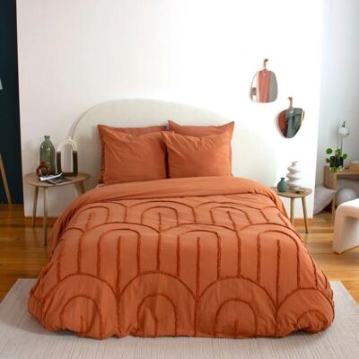 Hera Ropa de cama - Terracota - 240x260 cm - Juego de funda nórdica Hera Ropa de cama - Terracota - 240x260 cm - Juego de funda nórdica