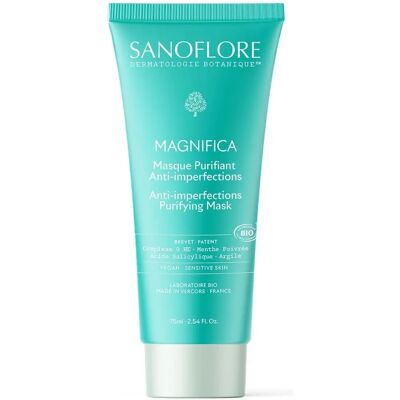 Sanoflore Masque Magnifica Argile Purifiante - Purifie et Resserre les Pores - Publicité Sanoflore Masque Magnifica Argile Purifiante - Purifie et Resserre les Pores - Publicité