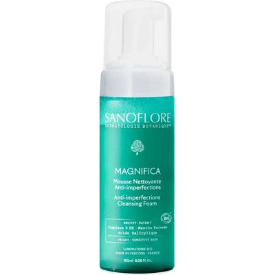 Sanoflore Mousse Magnifica - Nettoyant Purifiant - Mousse Clarifiante - Publicité Sanoflore Mousse Magnifica - Nettoyant Purifiant - Mousse Clarifiante - Publicité