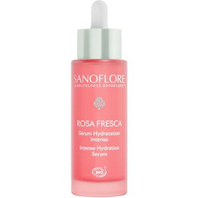 Sanoflore Sérum Rosa Fresca - Concentré hydratant pour visage et yeux - Publicité Sanoflore Sérum Rosa Fresca - Concentré hydratant pour visage et yeux - Publicité