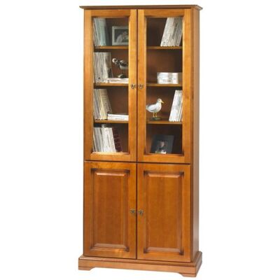 Unknown - Bibliothèque 4 Portes Merisier - Largeur 82.4 cm - Publicité Unknown - Bibliothèque 4 Portes Merisier - Largeur 82.4 cm - Publicité