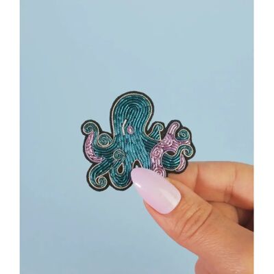 Malicieuse - Poulpe - Bleu-Violet - Broche Malicieuse - Poulpe - Bleu-Violet - Broche