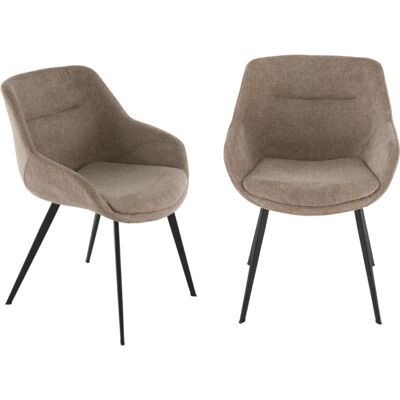 Signature - Bridge - Taupe fabric - Metal base - Accent chair Signature - Bridge - Taupe fabric - Metal base - Accent chair