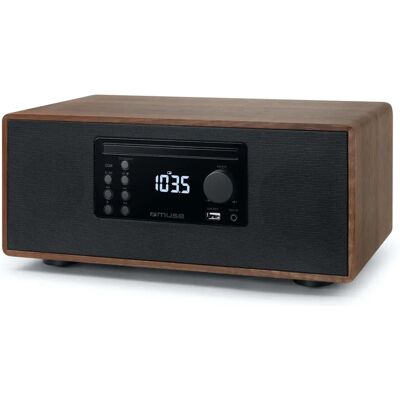 Système audio domestique Muse M-692 BTCW Noyer Bluetooth NFC USB CD Haute Fidélité Système audio domestique Muse M-692 BTCW Noyer Bluetooth NFC USB CD Haute Fidélité