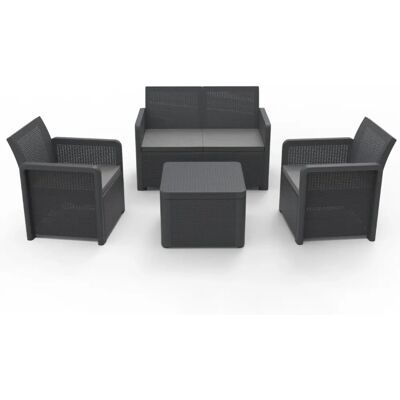 Conjunto de Jardín Concept U - 4 Plazas, Gris Conjunto de Jardín Concept U - 4 Plazas, Gris