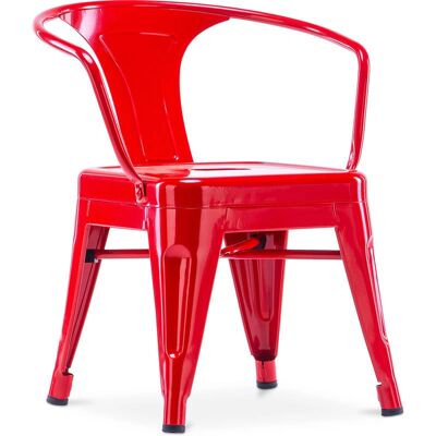 PRIVATEFLOOR Children's Chair - Stylix, Red, Iron - 62cm - Study & Play PRIVATEFLOOR Children's Chair - Stylix, Red, Iron - 62cm - Study & Play