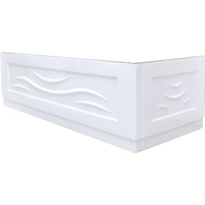 Ondee Faldón para bañera 170x70cm - Motivo de onda - Blanco Ondee Faldón para bañera 170x70cm - Motivo de onda - Blanco