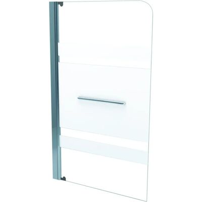 Ondee - Mampara de ducha 80x140 - Vidrio templado - Acabado cromado Ondee - Mampara de ducha 80x140 - Vidrio templado - Acabado cromado