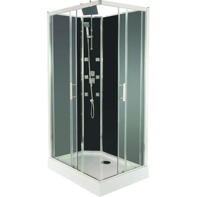 Cabina de Ducha Hidromasaje Selia - Cromo - 110x80x228cm Cabina de Ducha Hidromasaje Selia - Cromo - 110x80x228cm
