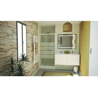Ondee Shiva Mampara de Ducha - Reversible Vidrio 5mm - Blanco - 90x190cm Ondee Shiva Mampara de Ducha - Reversible Vidrio 5mm - Blanco - 90x190cm
