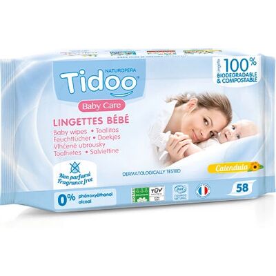 Toallitas Tidoo - Orgánicas de Caléndula - Toallitas para bebés Toallitas Tidoo - Orgánicas de Caléndula - Toallitas para bebés