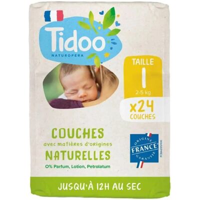 Tidoo - T1 - 2-5 kg - 6x24 Couches - Publicité Tidoo - T1 - 2-5 kg - 6x24 Couches - Publicité