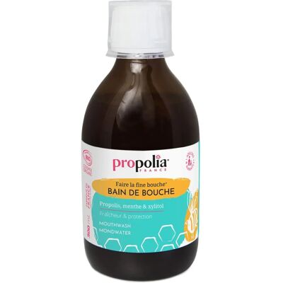 Bain de bouche bio Propolia - Propolis, Menthe & Xylitol - 300ml Bain de bouche bio Propolia - Propolis, Menthe & Xylitol - 300ml