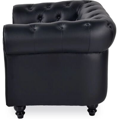 Fauteuil Chesterfield Noir IntenseDeco - Meubles - Publicité Fauteuil Chesterfield Noir IntenseDeco - Meubles - Publicité