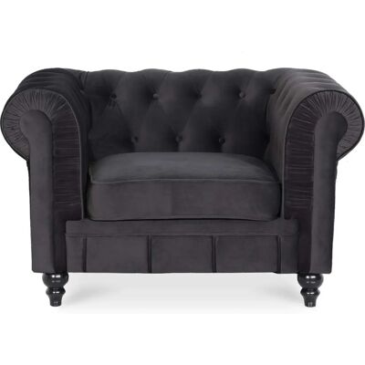Fauteuil Chesterfield en velours IntenseDeco - Fauteuil Chesterfield - Publicité Fauteuil Chesterfield en velours IntenseDeco - Fauteuil Chesterfield - Publicité
