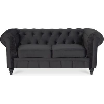 Canapé Chesterfield Velours 2 Places - Intense Deco - Publicité Canapé Chesterfield Velours 2 Places - Intense Deco - Publicité