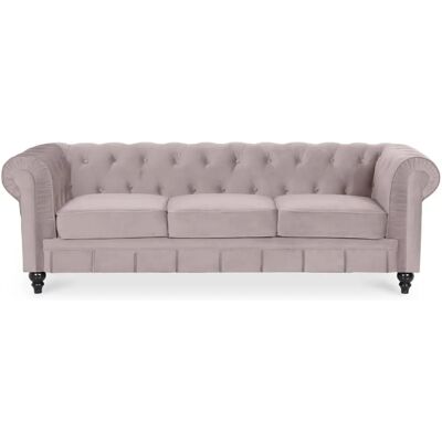 Canapé Chesterfield Velours 3 Places - Meuble - Publicité Canapé Chesterfield Velours 3 Places - Meuble - Publicité