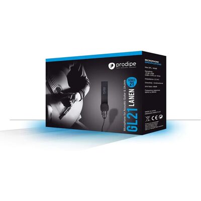 Microphone Prodipe GL21 pour guitare acoustique et ukulélé - Publicité Microphone Prodipe GL21 pour guitare acoustique et ukulélé - Publicité