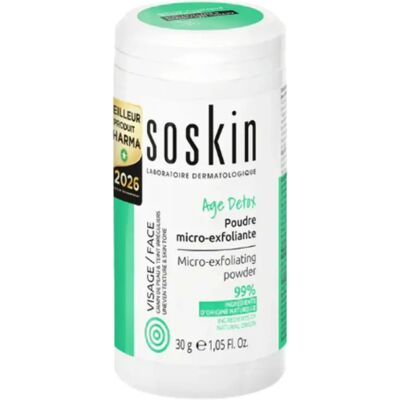Soskin Age Detox Poudre Micro Exfoliante - Poudre Exfoliante - Publicité Soskin Age Detox Poudre Micro Exfoliante - Poudre Exfoliante - Publicité