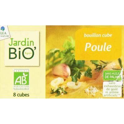 Jardin Bio Chicken Bouillon Cubes - Palm Oil Free - 8x10g Jardin Bio Chicken Bouillon Cubes - Palm Oil Free - 8x10g