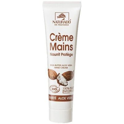 Crème Mains Aloe Vera et Karité Naturado - Soin des Mains - Publicité Crème Mains Aloe Vera et Karité Naturado - Soin des Mains - Publicité