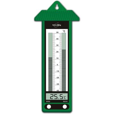 Thermomètre vert Inovalley - Intérieur/Extérieur Électronique - Min/Max Thermomètre vert Inovalley - Intérieur/Extérieur Électronique - Min/Max