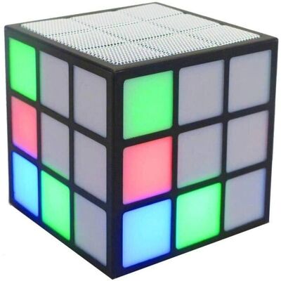 Haut-parleur Bluetooth INOVALLEY HP Cube Éclairage RGB - Publicité Haut-parleur Bluetooth INOVALLEY HP Cube Éclairage RGB - Publicité