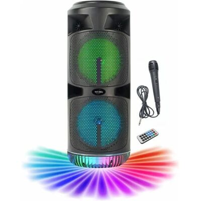 Haut-parleur Bluetooth Portable Inovalley KA03-XXL - Karaoké - Publicité Haut-parleur Bluetooth Portable Inovalley KA03-XXL - Karaoké - Publicité