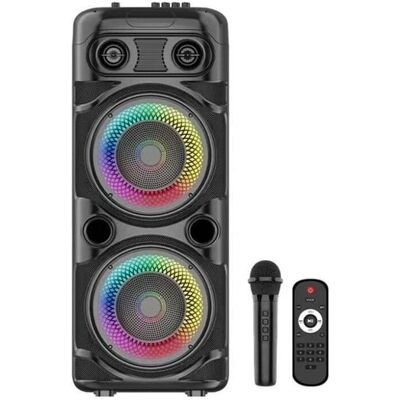 Haut-parleur karaoké Bluetooth INOVALLEY KA123-XXL - 75cm - 900W - Noir - Publicité Haut-parleur karaoké Bluetooth INOVALLEY KA123-XXL - 75cm - 900W - Noir - Publicité
