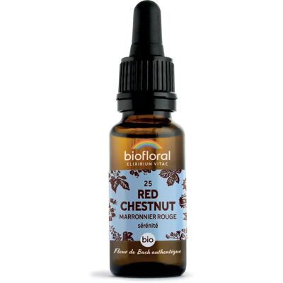Biofloral Modèle 25 Castanéa Rouge - Remède floral contre l'anxiété - Publicité Biofloral Modèle 25 Castanéa Rouge - Remède floral contre l'anxiété - Publicité