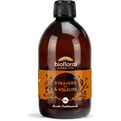 Vinaigre des 4 Voleurs Bio 500ml - Détox et Soutien Immunitaire - Publicité Vinaigre des 4 Voleurs Bio 500ml - Détox et Soutien Immunitaire - Publicité