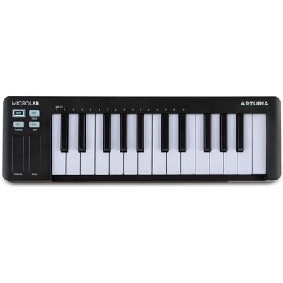 Arturia MicroLab MK3 Tastiera MIDI nera - Tastiera MIDI con strisce tattili Arturia MicroLab MK3 Tastiera MIDI nera - Tastiera MIDI con strisce tattili