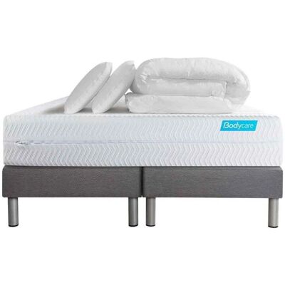 Bodycare - Pack Matelas à Mémoire de Forme 160x200 - 5 Zones - Gris - Publicité Bodycare - Pack Matelas à Mémoire de Forme 160x200 - 5 Zones - Gris - Publicité
