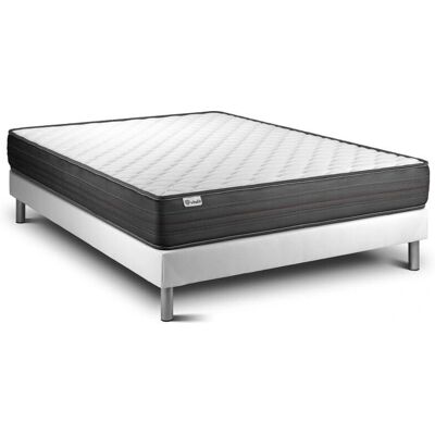 Cama Blanca Vitalit + Colchón de espuma viscoelástica 140x200 - Cama Cama Blanca Vitalit + Colchón de espuma viscoelástica 140x200 - Cama
