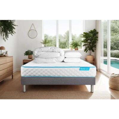 Ensemble Matelas BODYCARE 140x200cm - Gris - Pour 2 Personnes - Publicité Ensemble Matelas BODYCARE 140x200cm - Gris - Pour 2 Personnes - Publicité